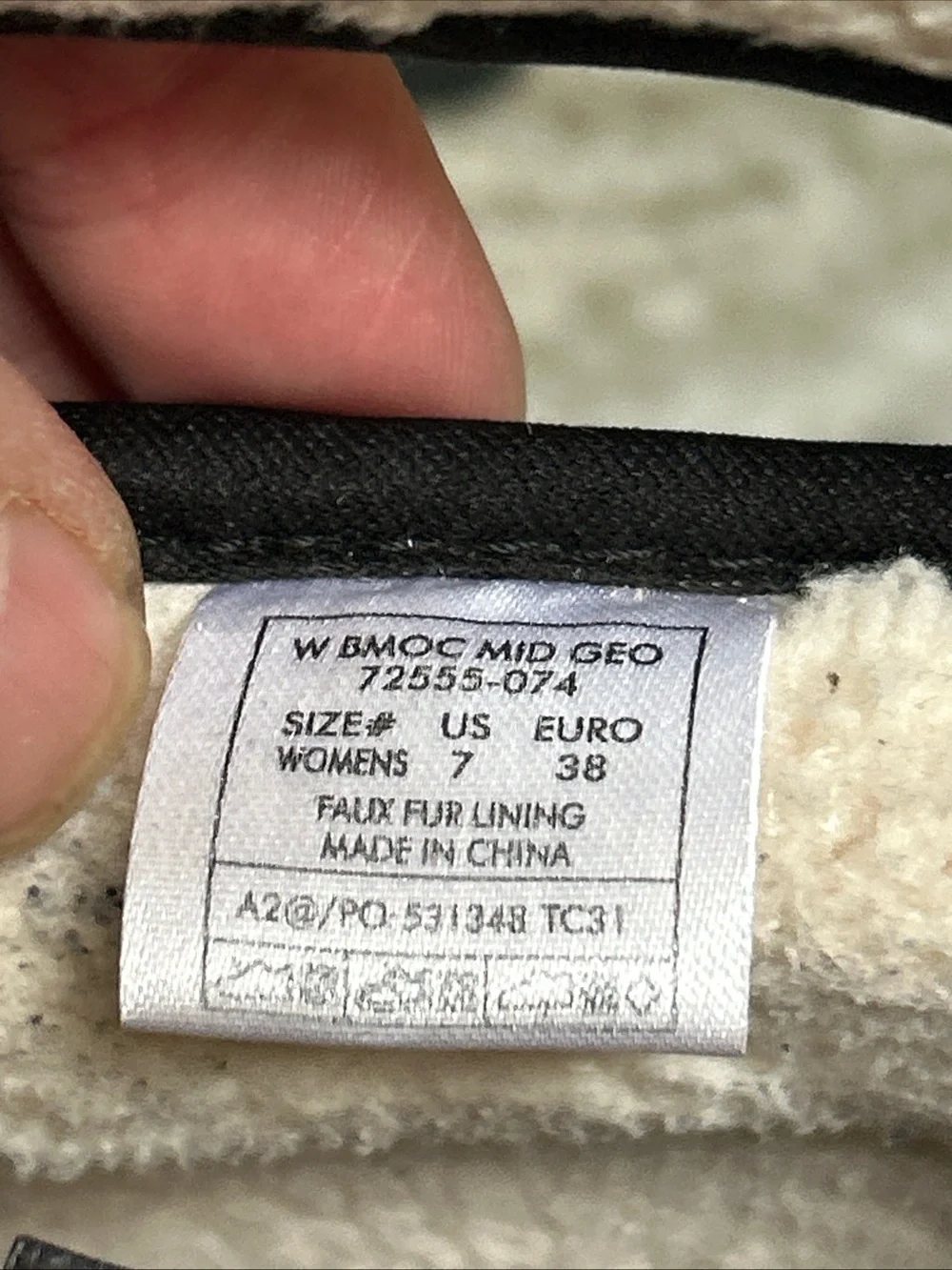 Bogs Women’s B-MOC II Wool Black/white Boots Size 7 Waterproof Ankle Pull On